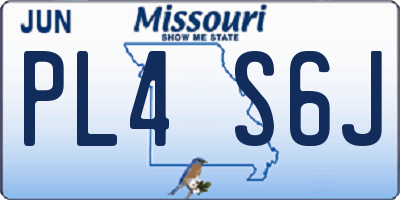 MO license plate PL4S6J