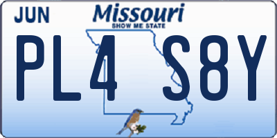 MO license plate PL4S8Y