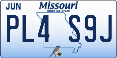 MO license plate PL4S9J