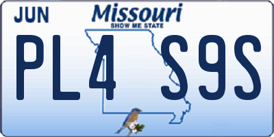 MO license plate PL4S9S