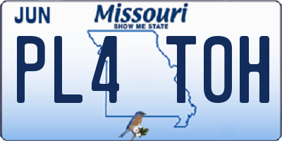 MO license plate PL4T0H