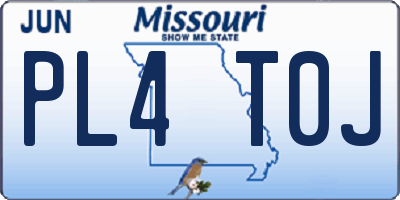 MO license plate PL4T0J
