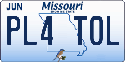 MO license plate PL4T0L