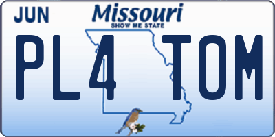 MO license plate PL4T0M