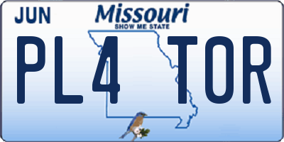 MO license plate PL4T0R