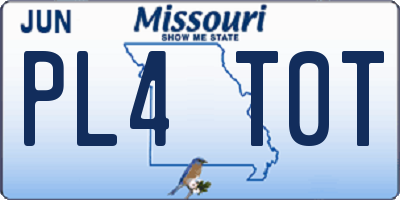 MO license plate PL4T0T