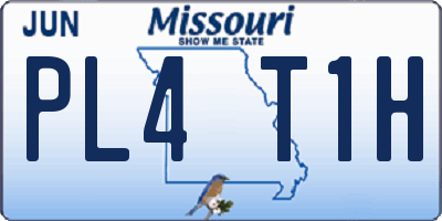 MO license plate PL4T1H