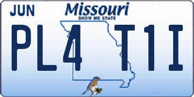 MO license plate PL4T1I