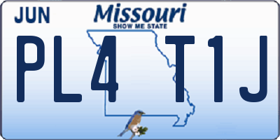 MO license plate PL4T1J