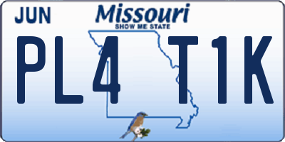 MO license plate PL4T1K