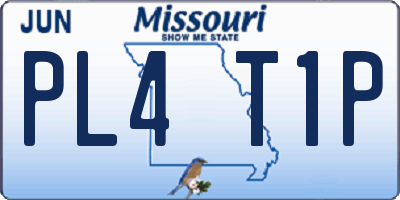 MO license plate PL4T1P