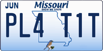 MO license plate PL4T1T