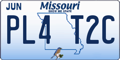 MO license plate PL4T2C