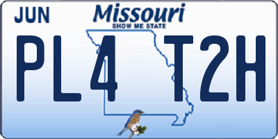 MO license plate PL4T2H