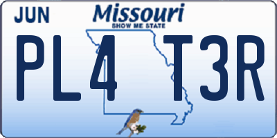 MO license plate PL4T3R