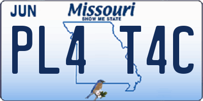 MO license plate PL4T4C