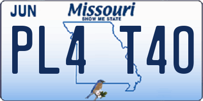MO license plate PL4T4O
