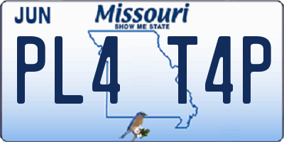 MO license plate PL4T4P