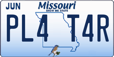 MO license plate PL4T4R