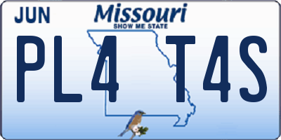 MO license plate PL4T4S