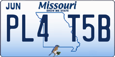 MO license plate PL4T5B