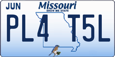MO license plate PL4T5L