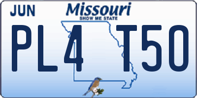 MO license plate PL4T5O