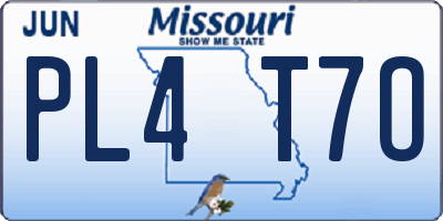 MO license plate PL4T7O