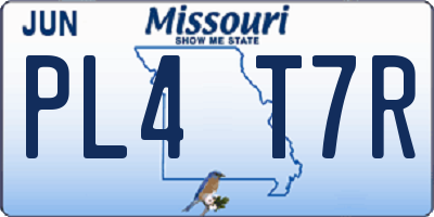 MO license plate PL4T7R