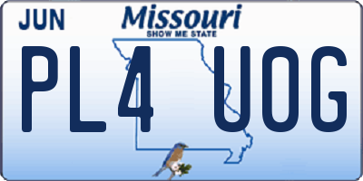 MO license plate PL4U0G