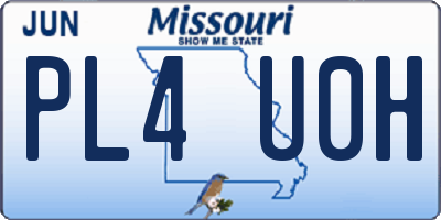 MO license plate PL4U0H