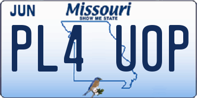 MO license plate PL4U0P