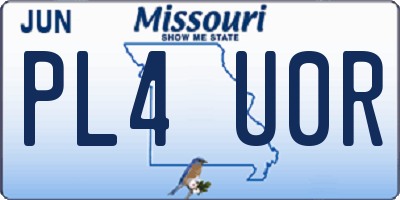 MO license plate PL4U0R