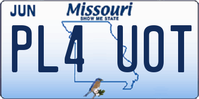 MO license plate PL4U0T