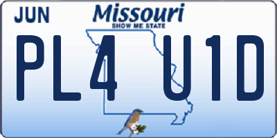 MO license plate PL4U1D