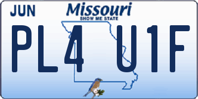 MO license plate PL4U1F