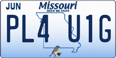 MO license plate PL4U1G