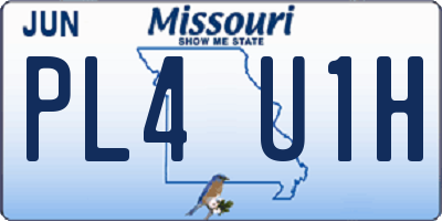 MO license plate PL4U1H