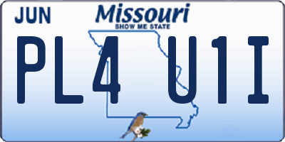 MO license plate PL4U1I