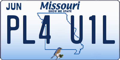 MO license plate PL4U1L