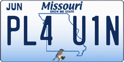 MO license plate PL4U1N