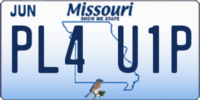 MO license plate PL4U1P