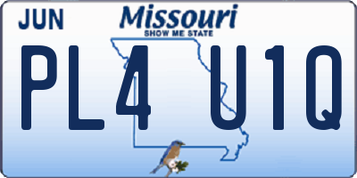 MO license plate PL4U1Q