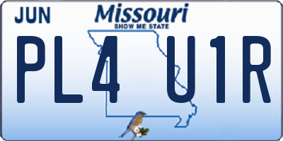 MO license plate PL4U1R
