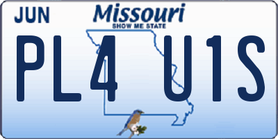 MO license plate PL4U1S