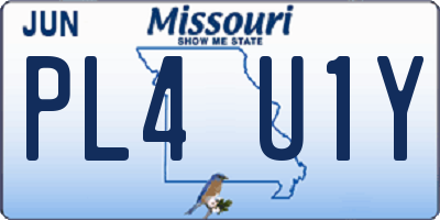 MO license plate PL4U1Y