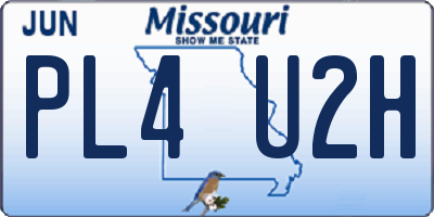 MO license plate PL4U2H