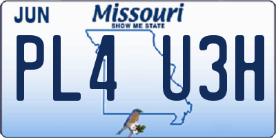 MO license plate PL4U3H