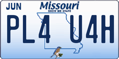 MO license plate PL4U4H