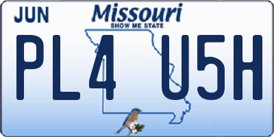 MO license plate PL4U5H